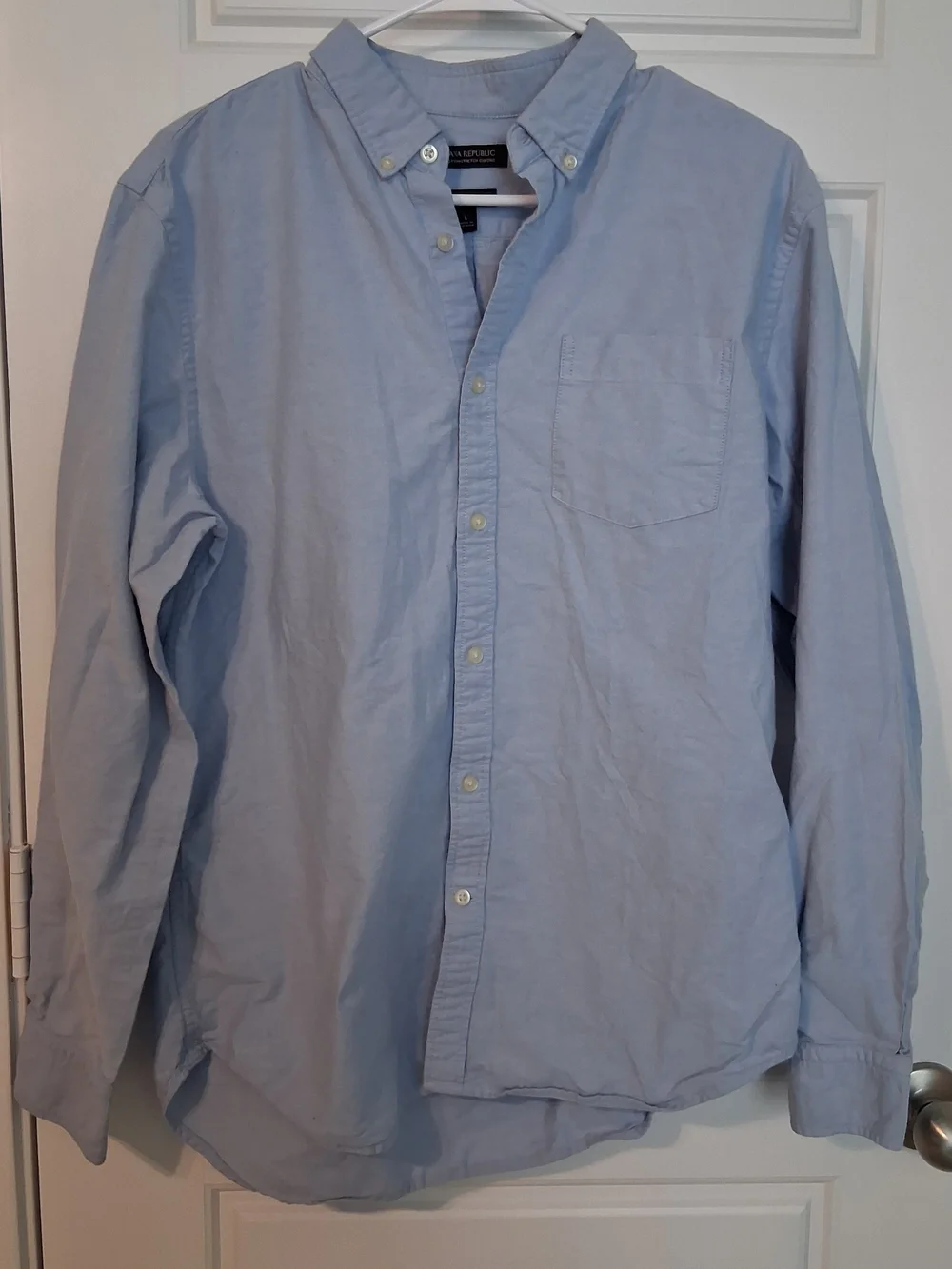Banana Republic Light Blue Button-Down Dress Shirt 100% Cotton